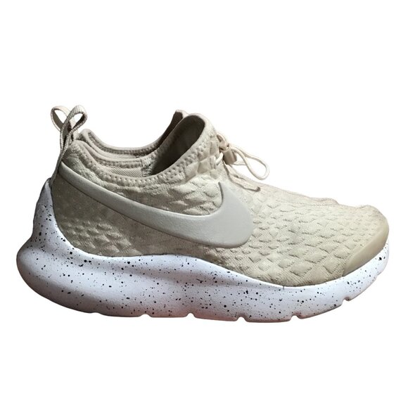 Nike Aptare Sneakers Womens Size 7 Cream Oatmeal White Black Speckles Laceless - Picture 1 of 9